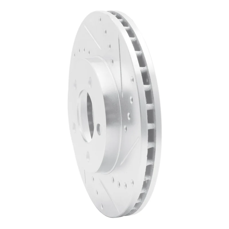 R1 91-00 Ford Windstar Front Right Drilled & Slotted Silver Brake Rotor - Image 4