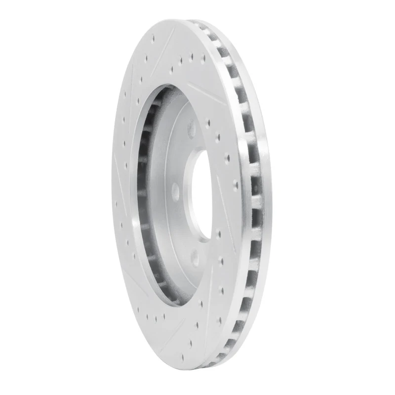 R1 91-02 Chrysler Voyager Front Right Drilled & Slotted Silver Brake Rotor - Image 4