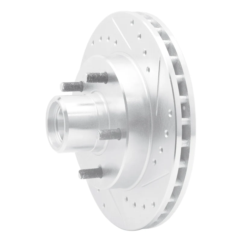 R1 91-03 Chevrolet Blazer Front Right Drilled & Slotted Silver Brake Rotor - Image 5