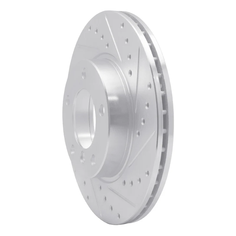 R1 91-06 BMW 318TI Front Right Drilled & Slotted Silver Brake Rotor - Image 5