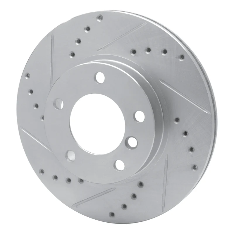 R1 91-06 BMW 323I Front Left Drilled & Slotted Silver Brake Rotor - Image 3