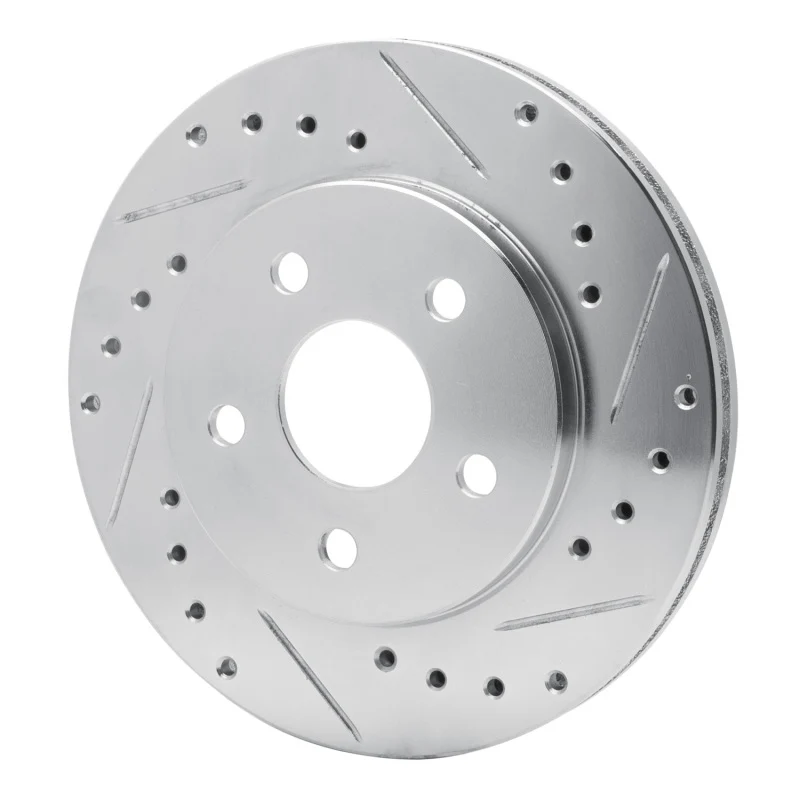 R1 91-92 Dodge Monaco Front Right Drilled & Slotted Silver Brake Rotor - Image 4