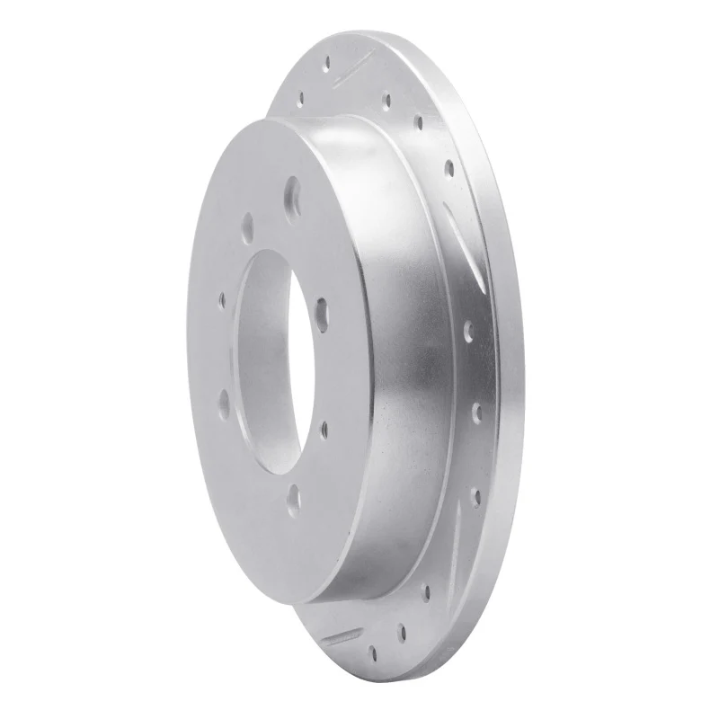 R1 91-93 Hyundai SONATA Rear Left Drilled & Slotted Silver Brake Rotor - Image 3