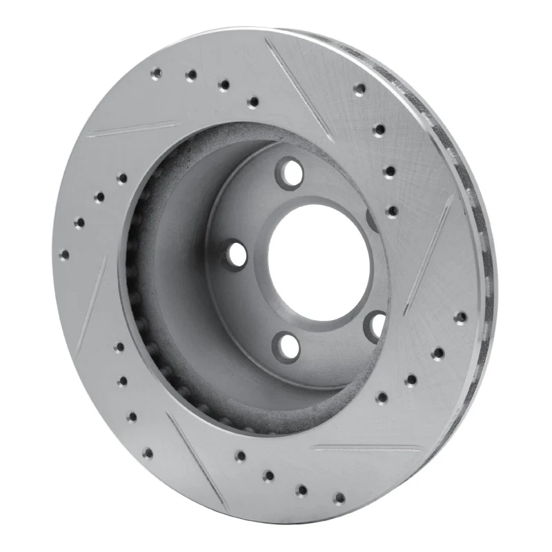 R1 91-94 Ford Crown Victoria Front Left Drilled & Slotted Silver Brake Rotor - Image 2