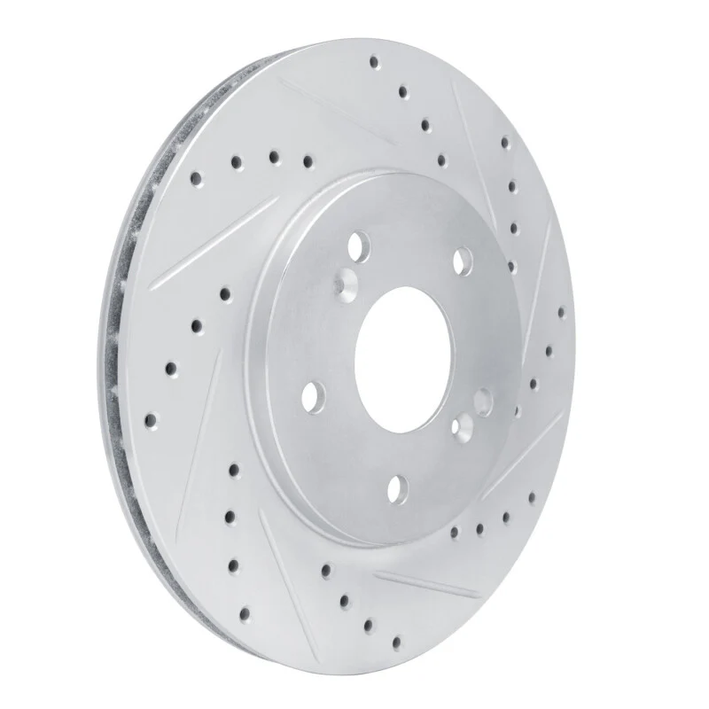 R1 91-96 Acura NSX Rear Right Drilled & Slotted Silver Brake Rotor - Image 4