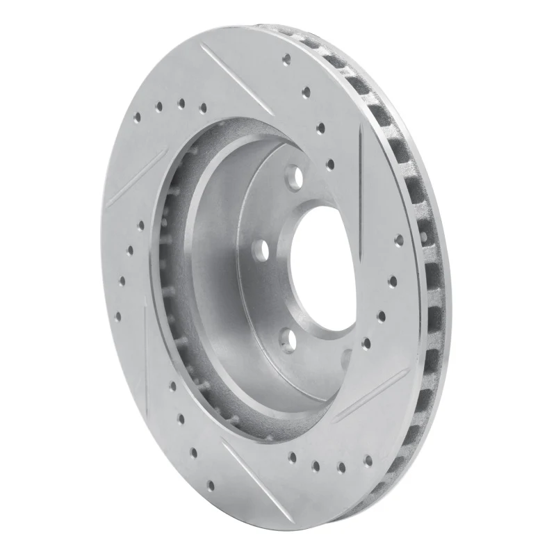 R1 91-96 Dodge Dakota 4WD Front Left Drilled & Slotted Silver Brake Rotor - Image 5