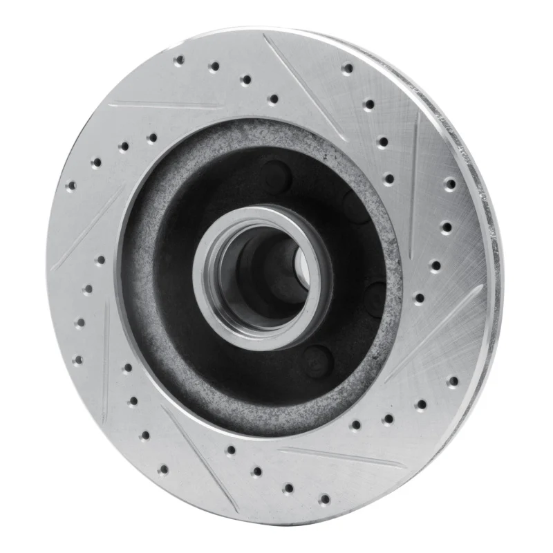 R1 91-96 Dodge DAKOTA RWD Front Left Drilled & Slotted Silver Brake Rotor - Image 3