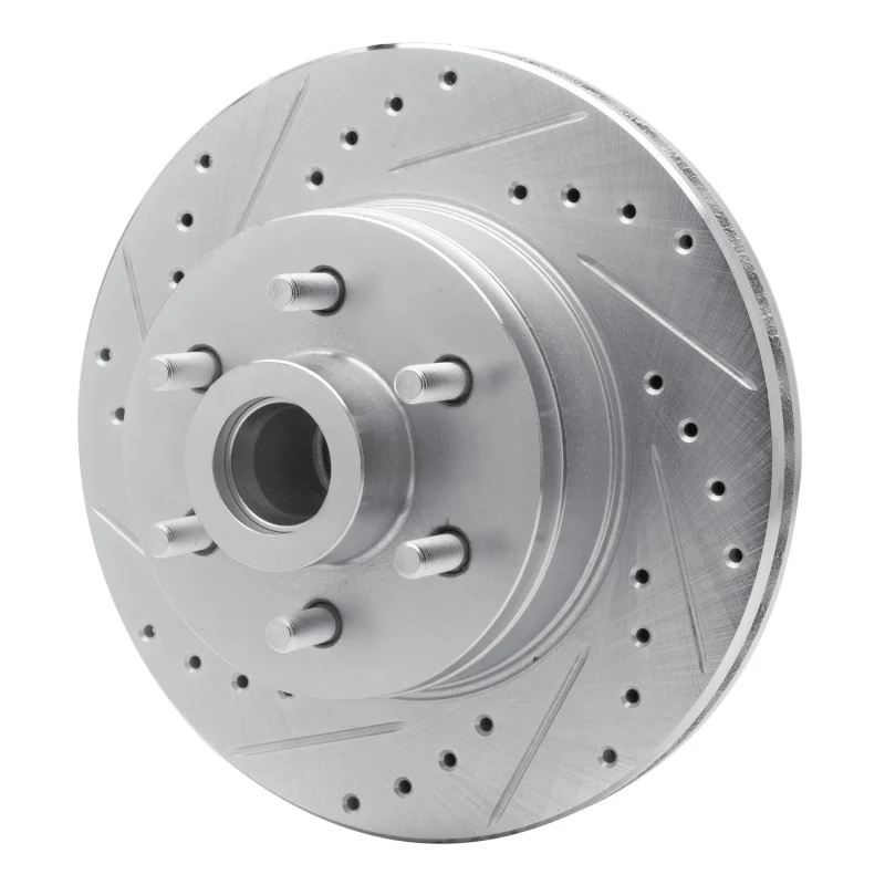 R1 91-96 Dodge DAKOTA RWD Front Left Drilled & Slotted Silver Brake Rotor - Image 5