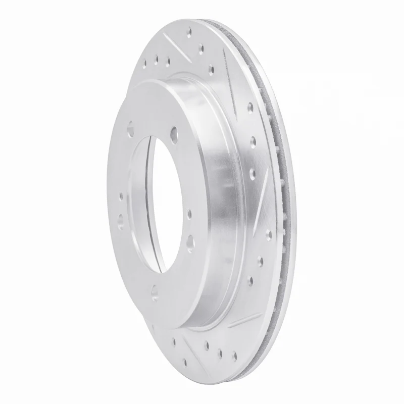 R1 91-98 Chevrolet Tracker Front Right Drilled & Slotted Silver Brake Rotor - Image 2