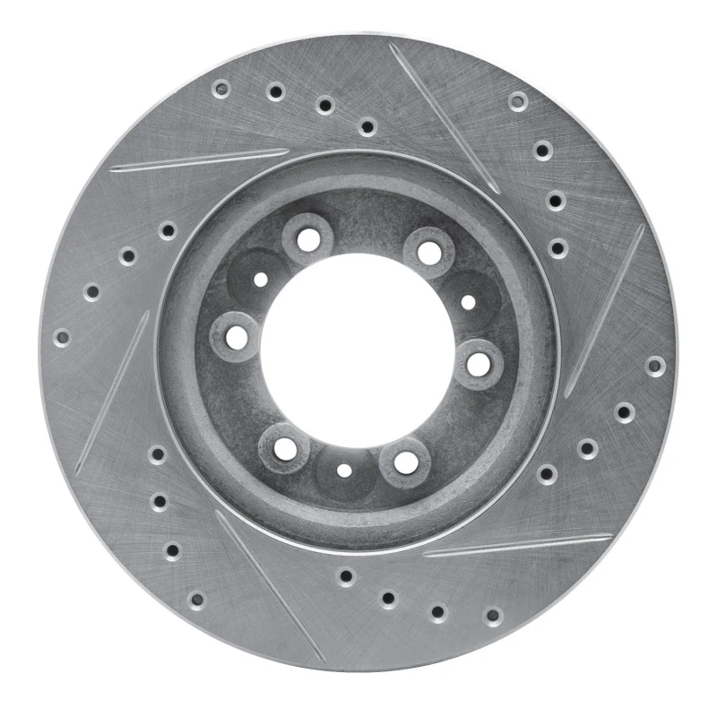 R1 92-02 Acura SLX Front Left Drilled & Slotted Silver Brake Rotor - Image 3