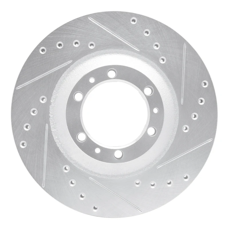 R1 92-02 Acura SLX Front Right Drilled & Slotted Silver Brake Rotor
