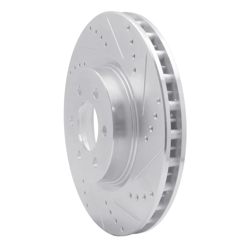 R1 92-02 Dodge Viper Front Right Drilled & Slotted Silver Brake Rotor - Image 4