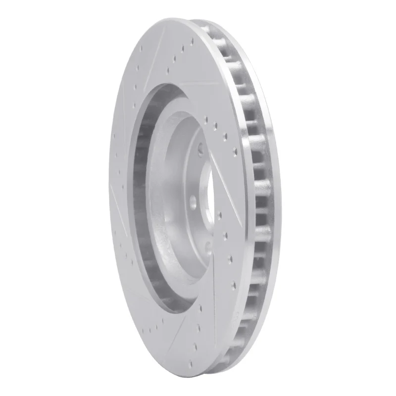 R1 92-02 Dodge Viper Front Right Drilled & Slotted Silver Brake Rotor - Image 5