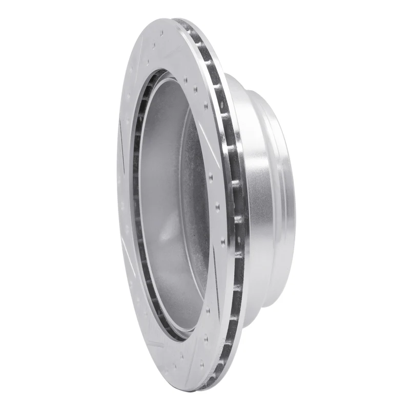 R1 92-04 Acura SLX Rear Right Drilled & Slotted Silver Brake Rotor - Image 3