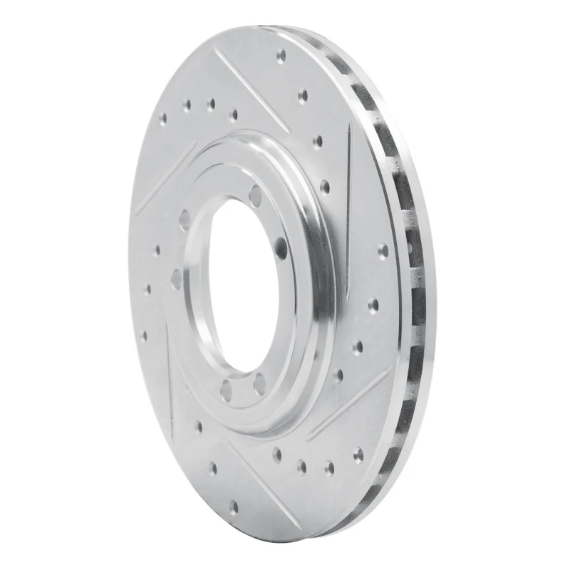 R1 92-04 Hummer H1 Rear Right Front Right Drilled & Slotted Silver Brake Rotor - Image 2
