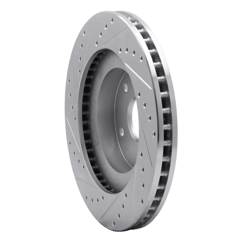R1 92-97 Subaru SVX Front Right Drilled & Slotted Silver Brake Rotor - Image 5