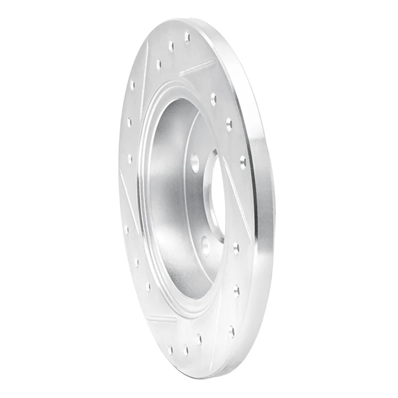 R1 93-05 Ford Taurus SHO Rear Right Drilled & Slotted Silver Brake Rotor - Image 5
