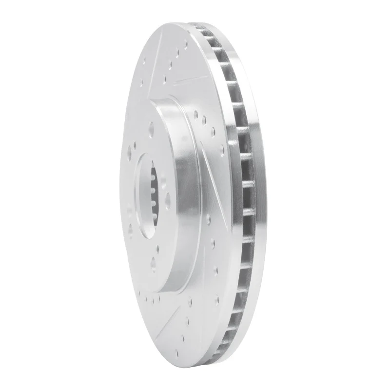 R1 93-95 Acura Legend Front Left Drilled & Slotted Silver Brake Rotor - Image 3
