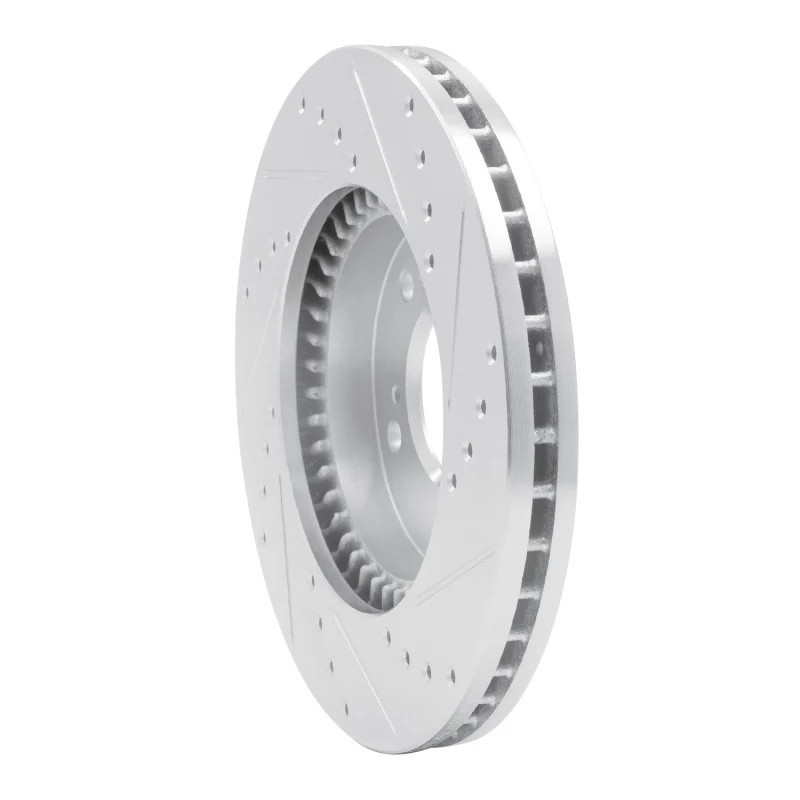 R1 93-95 Acura Legend Front Left Drilled & Slotted Silver Brake Rotor - Image 5