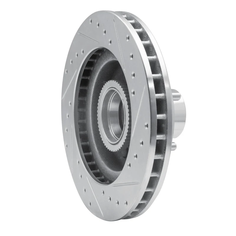 R1 93-95 Chevrolet G10 Front Left Drilled & Slotted Silver Brake Rotor - Image 5