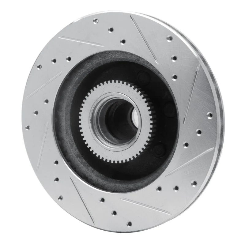 R1 93-96 Dodge DAKOTA RWD Front Left Drilled & Slotted Silver Brake Rotor - Image 5