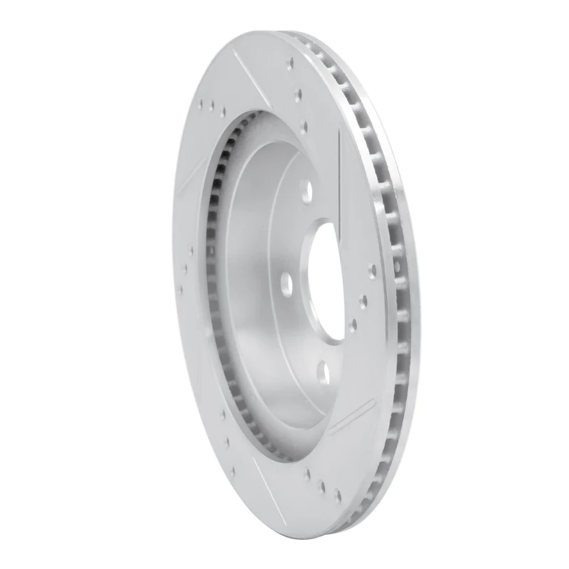 R1 93-97 Chevrolet Camaro Rear Left Drilled & Slotted Silver Brake Rotor - Image 3