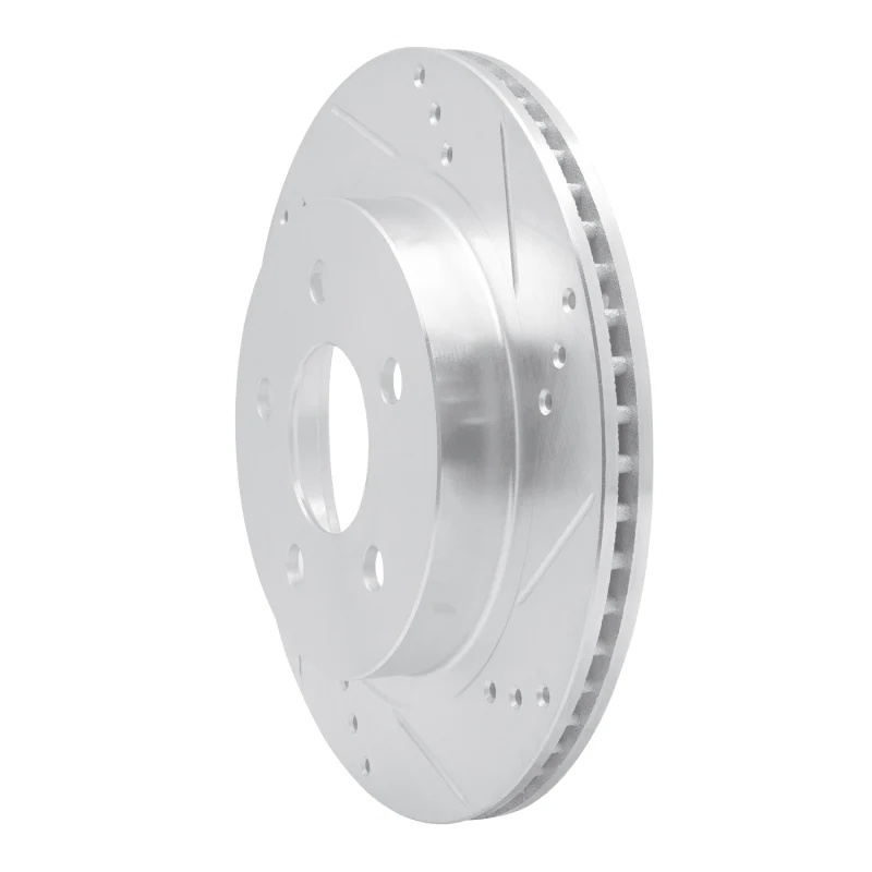 R1 93-97 Chevrolet Camaro Rear Right Drilled & Slotted Silver Brake Rotor - Image 4
