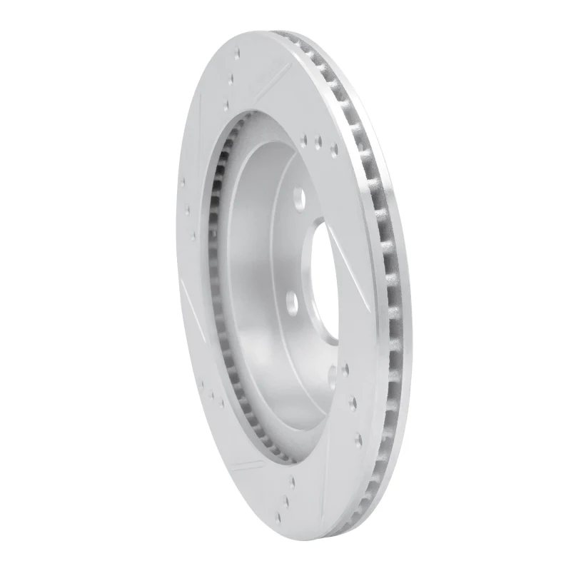 R1 93-97 Chevrolet Camaro Rear Right Drilled & Slotted Silver Brake Rotor - Image 5