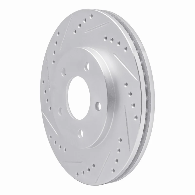 R1 94-01 Buick Regal Front Left Drilled & Slotted Silver Brake Rotor - Image 2