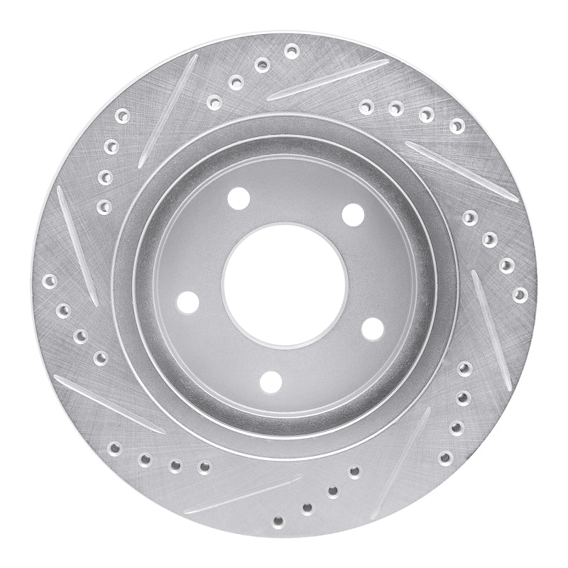 R1 94-01 Buick Regal Front Right Drilled & Slotted Silver Brake Rotor - Image 3