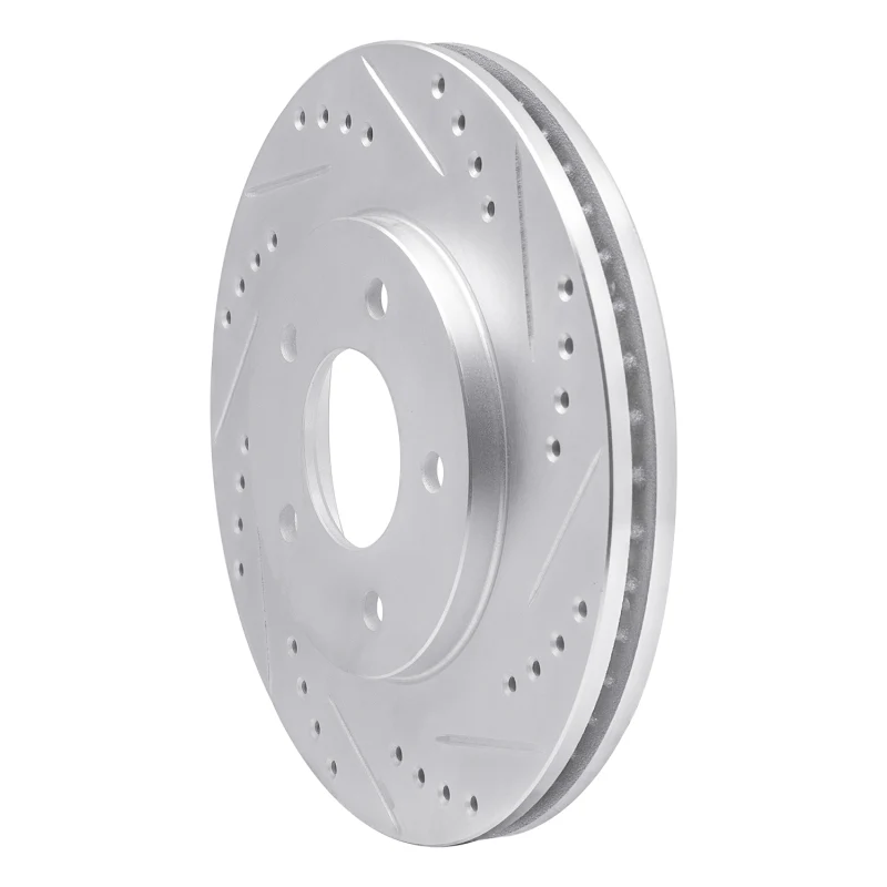 R1 94-01 Buick Regal Front Right Drilled & Slotted Silver Brake Rotor - Image 4
