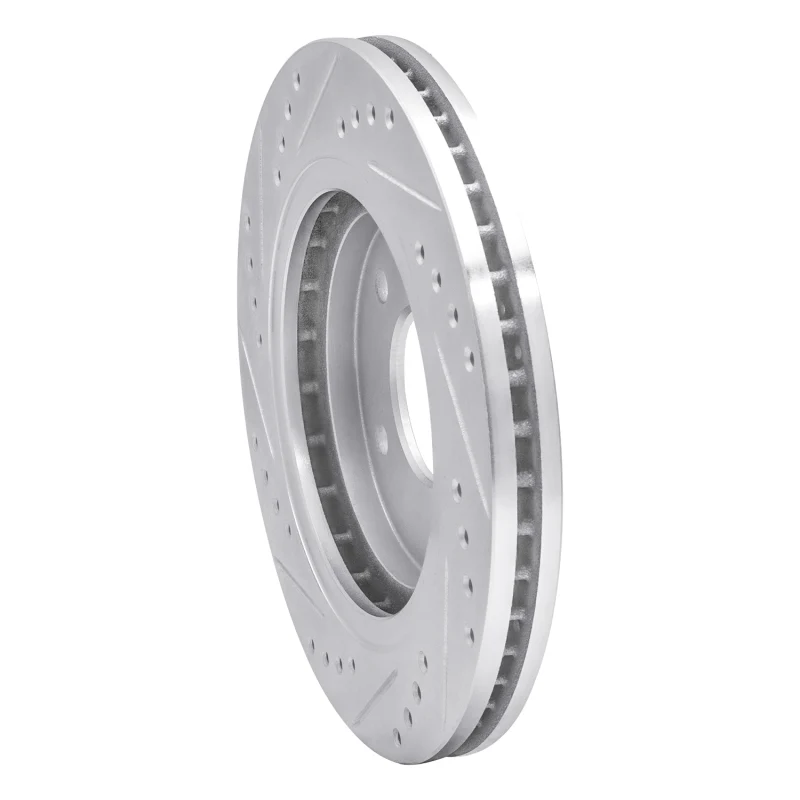 R1 94-01 Buick Regal Front Right Drilled & Slotted Silver Brake Rotor - Image 5