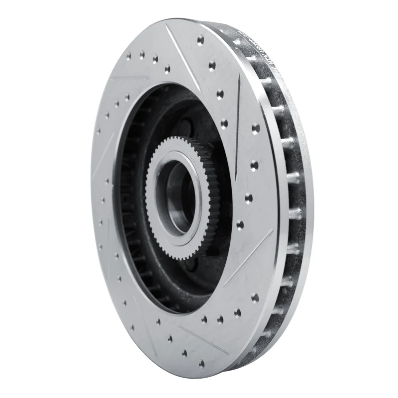 R1 94-02 Chevrolet Express 2500 Front Left Drilled & Slotted Silver Brake Rotor - Image 2