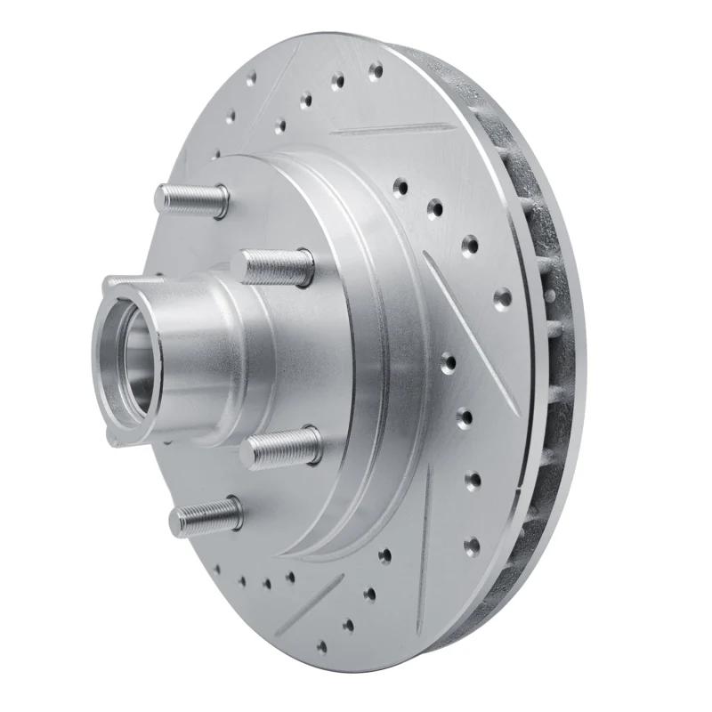 R1 94-02 Chevrolet Express 2500 Front Left Drilled & Slotted Silver Brake Rotor - Image 5