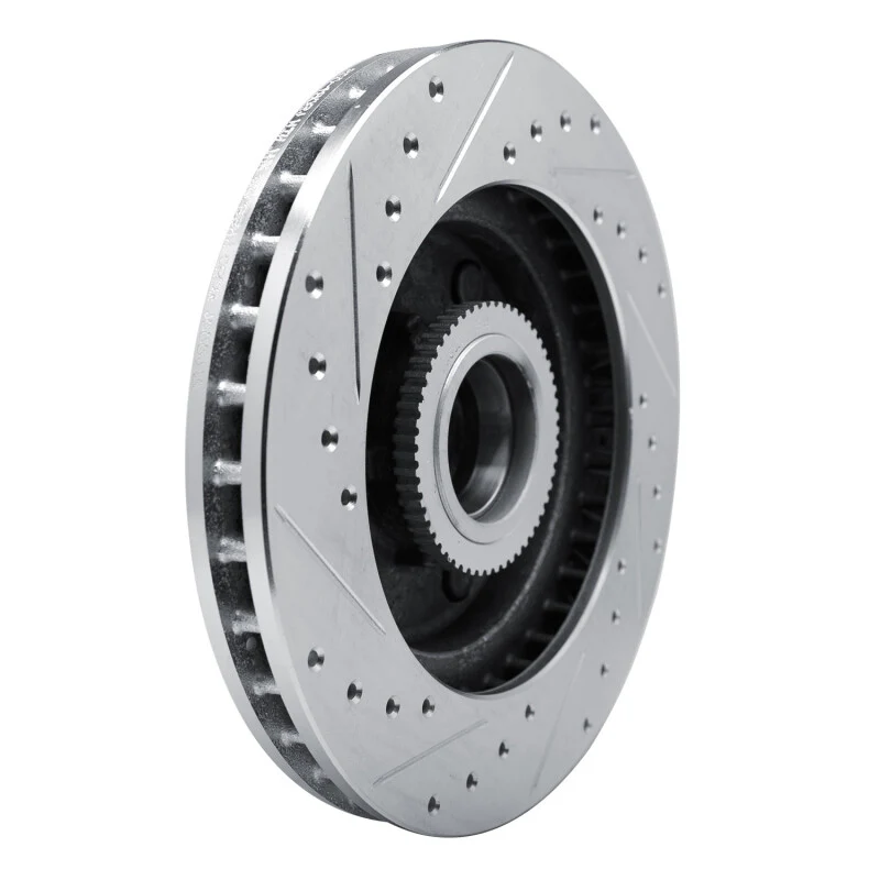 R1 94-02 Chevrolet Express 2500 Front Right Drilled & Slotted Silver Brake Rotor - Image 3