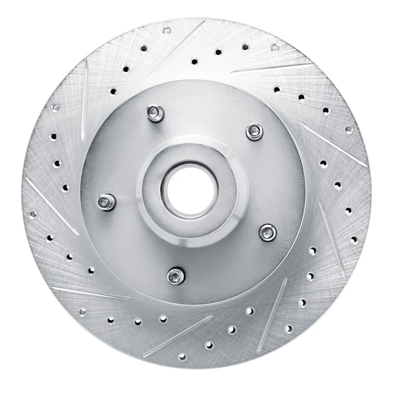 R1 94-02 Dodge Ram 1500 Van Front Left Drilled & Slotted Silver Brake Rotor