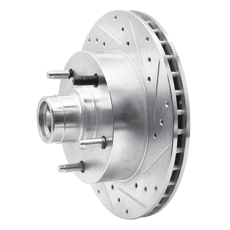 R1 94-03 Ford E-150 Econoline Club Wagon Front Right Drilled & Slotted Silver Brake Rotor - Image 3
