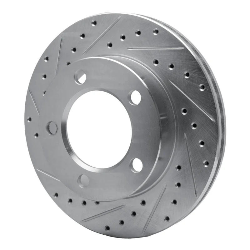 R1 94-96 Ford Bronco Front Left Drilled & Slotted Silver Brake Rotor - Image 5