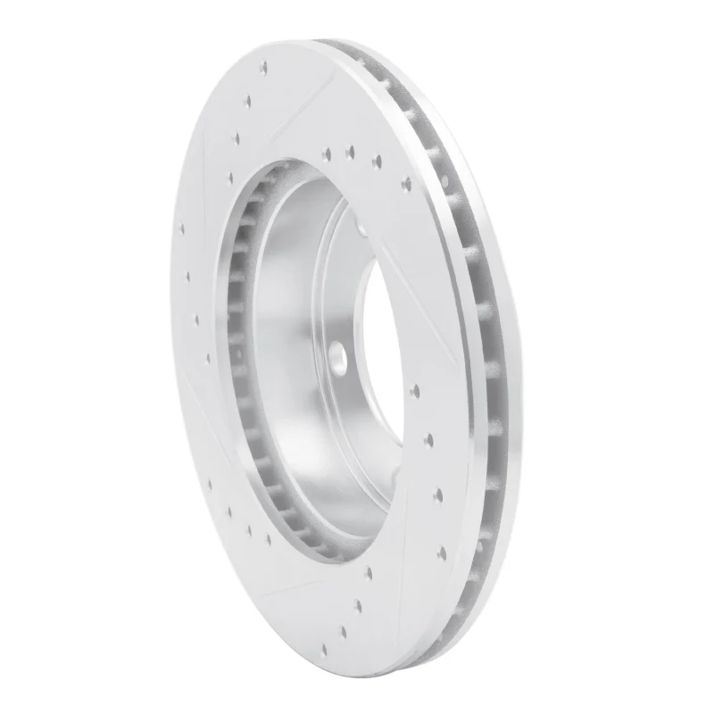R1 94-96 Ford F-150 4WD Front Right Drilled & Slotted Silver Brake Rotor - Image 3