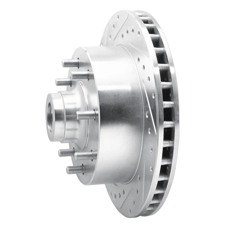 R1 94-97 Dodge B200 / B200 Van / B250 Front Left Drilled & Slotted Silver Brake Rotor - Image 5