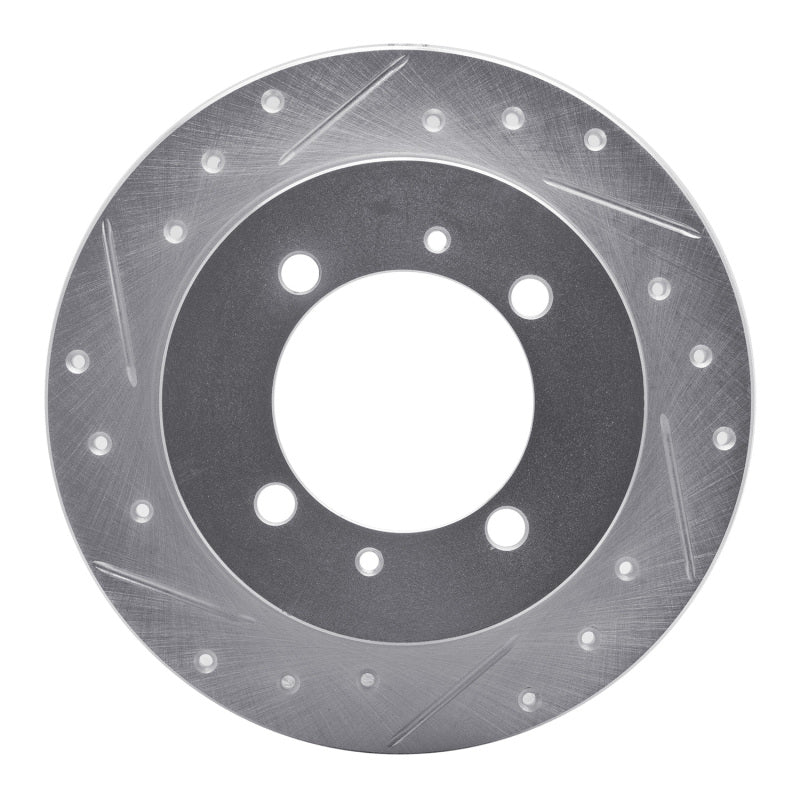 R1 94-98 Hyundai SONATA Rear Left Drilled & Slotted Silver Brake Rotor
