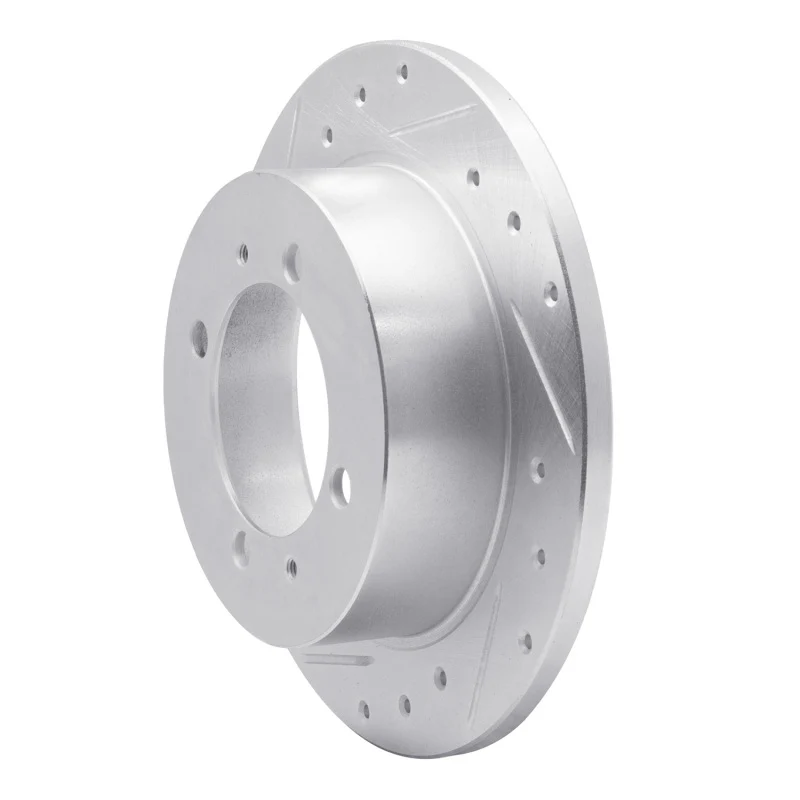 R1 94-98 Hyundai SONATA Rear Left Drilled & Slotted Silver Brake Rotor - Image 4