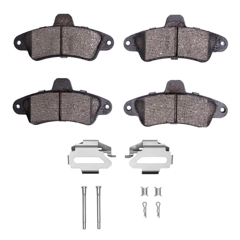 R1 95-00 Mercury Cougar Rear Euro Ceramic Brake Pads and Hardware Kit