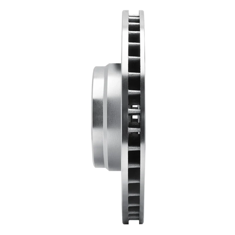 R1 95-01 BMW 750IL Front Right Drilled & Slotted Silver Brake Rotor - Image 3