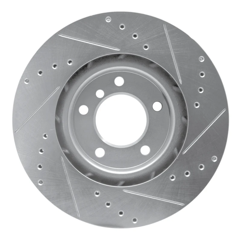 R1 95-02 BMW Z3 Right Front Drilled & Slotted Silver Brake Rotor - Image 5