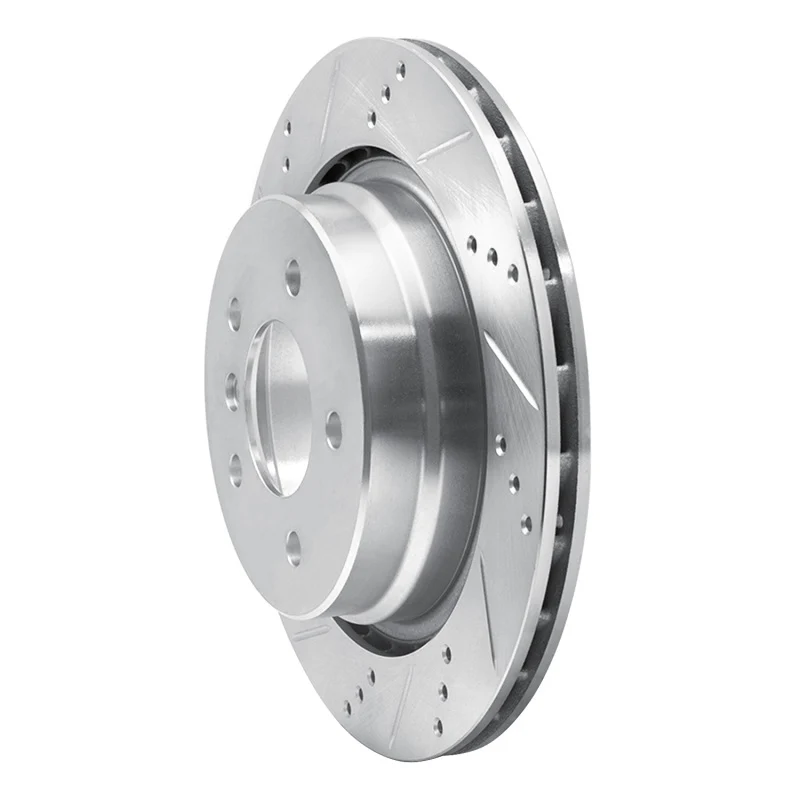 R1 95-02 BMW Z3 Right Rear Drilled & Slotted Silver Brake Rotor - Image 4