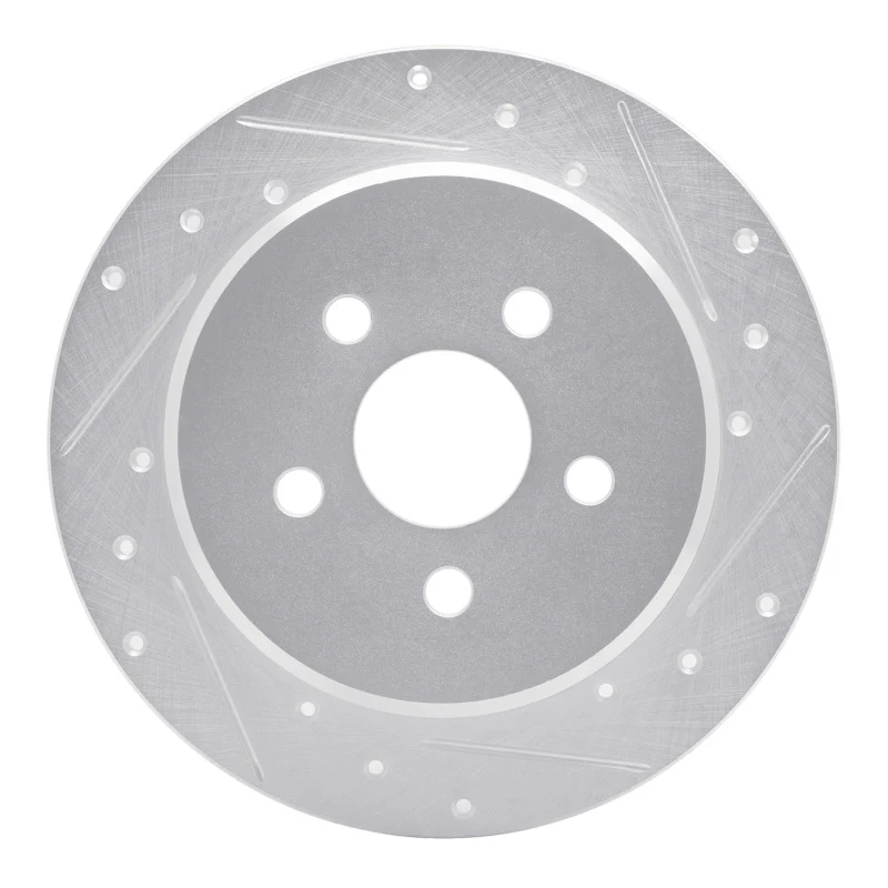 R1 95-03 Chrysler PT Cruiser Rear Right Drilled & Slotted Silver Brake Rotor