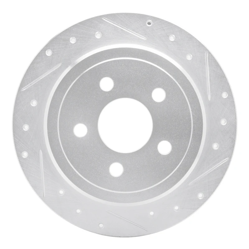 R1 95-03 Ford Windstar Rear Right Drilled & Slotted Silver Brake Rotor