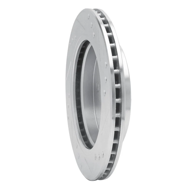 R1 95-04 Ford CONTOUR Rear Left Drilled & Slotted Silver Brake Rotor - Image 5