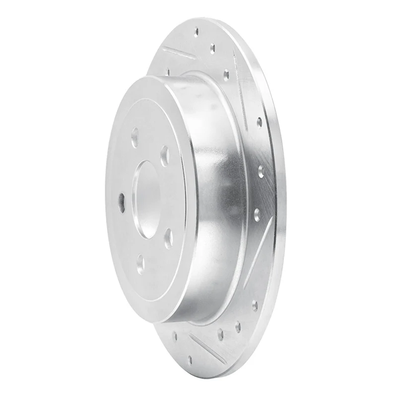 R1 95-07 Chrysler PT Cruiser Rear Right Drilled & Slotted Silver Brake Rotor - Image 3